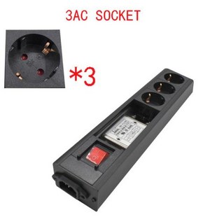 오디오 노이즈 AC 전원 필터 컨디셔너 EU 콘센트 파워 스트립 16A 4000W, 2)3AC, 2)3AC