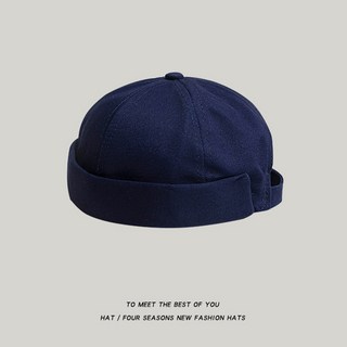 ᴅ.ʏ sʜᴏᴘ/【台灣 】經典英倫風純色水兵帽 西瓜皮帽 圓頂帽子 街頭雅痞百搭潮流穿搭 H32