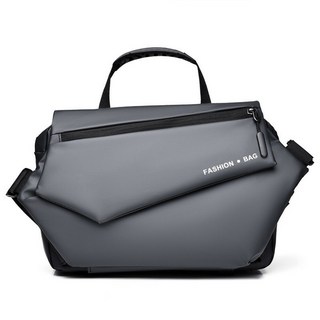 潮流男士單肩包 牛津布大容量斜挎包 商務出差側背包 皮膜580灰色, 皮膜-580灰色