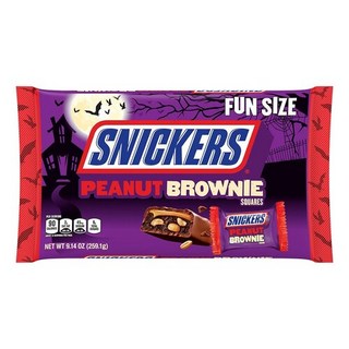 Snickers 스니커즈 할로윈 초콜릿 피넛 브라우니 259.1g 펀사이즈 Halloween Chocolate peanut Brownie, 1개