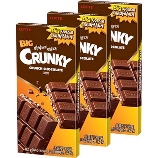 LOTTE 樂天 大塊脆心巧克力, 82g, 3片