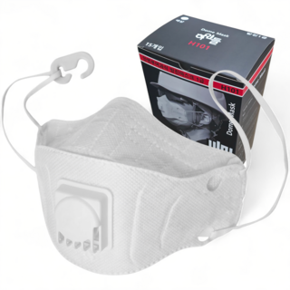 [W편한숨] 하얀들 1급 방진마스크 끈조절 접이식, 화이트, 30개