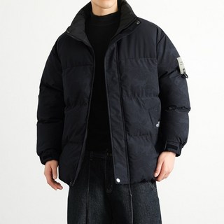 男士冬季加厚保暖短版連帽棉服外套