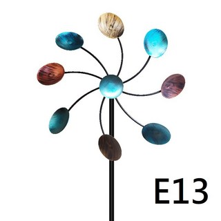 鐵藝鏤空裝飾風車模型 DIY小屋微型景觀風車, 1個, E13款