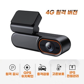 Fowod 블랙박스 GPS 위치추적 APP 원격모니터링 1080P 64GB Micro SD카드, 블랙박스+전원코드+64GB SD카드
