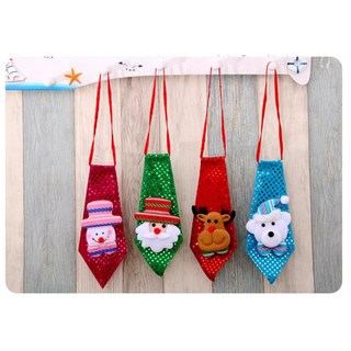 聖誕領帶2入組：成人兒童款，聖誕節裝扮領結，派對舞會表演道具禮物, 樣式隨機出貨, 2個