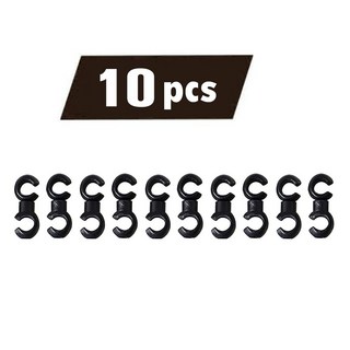 자전거 케이블 S 클립 기어 플라스틱 클램프 회전 버클 하우징 가이드 MTB 도로 자전거 용 4mm 5mm 시프트 브레이크 크로스 라인 엔드, 10pcs Clips Bla