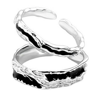 무니켈 도금/ 어둠와 그림자 심플 프리사이즈 링 남녀 공용 반지