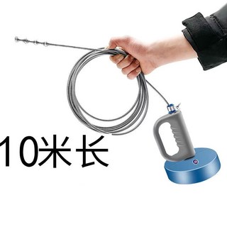 家用管道疏通器 手動手搖彈簧 疏通馬桶廚房地漏油污堵塞, 1個, 手搖疏通器10米