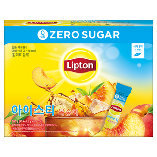 립톤 제로슈가 아이스티 믹스 복숭아, 5g, 60개입, 2개