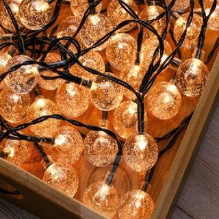 포근한잡화점 전기세ZERO 100구 웜색스노우볼 LED가랜드전구 10m 크리스마스led전구 크리스마스장식전구