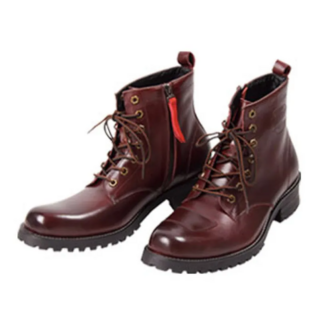 DEGNER HS-B6 酒紅 皮革拉鍊騎士車靴