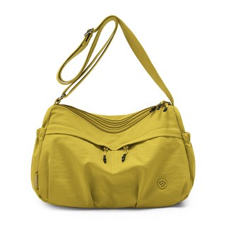 斜背包 多夾層尼龍包 通勤媽媽包 女生肩背包 金棕櫚 #9737-D1, 金棕櫚  #9737-D1