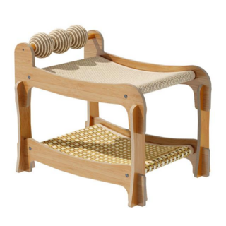 콜콜러브 2층 고양이 스크래치 고양이집 분리형 소파형 스크래쳐, 1개, 원목색