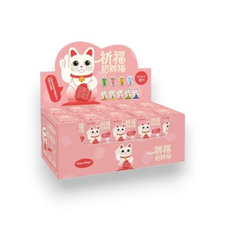 【M.M小舖】現貨 盒玩 祈福招財貓粒粒盲盒 好運 貓咪 公仔 -一中盒(請下標30次) 廚桌, -一中盒(請下標30次)  廚桌