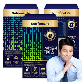 [무료배송/오늘출발] 뉴트리원 브레인알파피에스 대두유래 인지력 개선 세트 구성, 3개, 30정