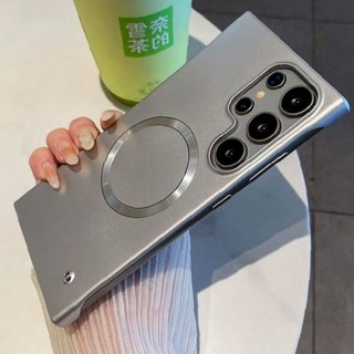 갤럭시 폴더블 스마트폰 메탈 질감 자석 호환 투명 슬림 충격 보호 하드 커버, 1개, 갤럭시 S25엣지_그린