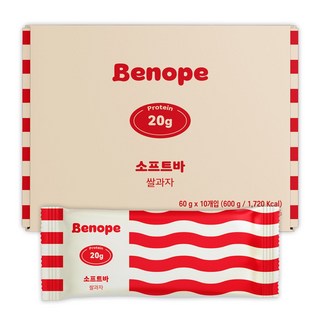베노프 단백질바 소프트바 쌀과자 10개입, 600g, 1세트