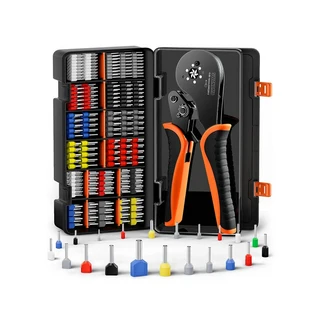 SWANAMB 페룰 압착 도구 HSC8 16-6 VE/TE 육각형 관형 단자 크림퍼 와이어 커넥터 펜치 키트, 01 HSC8 16-6 950PCS Box