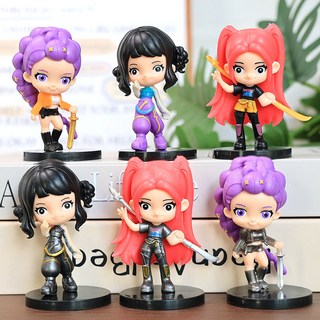 K-pop 韓流 Q版 獵魔女團 公仔擺件 明星手辦 玩具 動漫周邊, 1個, 簡裝,隨機一個（獵魔女團人物）