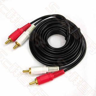 祥昌電子 4P 2梅花RCA端子 AV端子 2RM 公對公 訊號延長線 3M, 1個