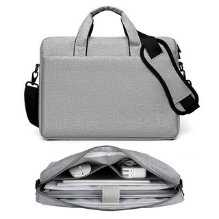 뷰씨 대용량 멀티백 패브릭 방수 노트북 직장인 대학생 크로스백 가방, 그레이, 1개