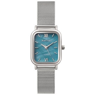 럼튼 하버 블루 자개시계 여자메쉬 워치 실버