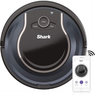 Shark 샤크 ION 로봇 진공 RV871 와이파이 및 음성 제어 0.6 qt 블랙, Standard Capacity