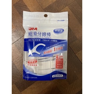 牙線棒 高拉力扁線 細滑 超細滑 雙線, 1個, 3M細滑36+4支