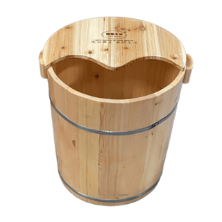 나무 족욕 통 대야 발 마사지 찜질 가정용 나무통 마사지샵, 높이40cm족욕통+뚜껑, 1개