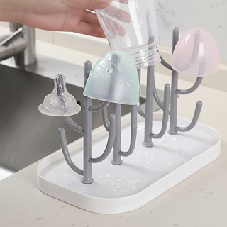 홈앤로그 통풍건조 물빠짐 젖병 건조대, 그레이