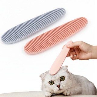 견행묘행 고양이 혓바닥 그루밍 빗 브러쉬, 1개, 그레이