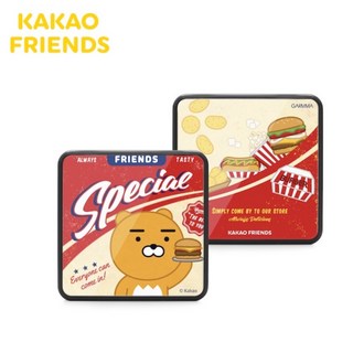 KAKAO FRIENDS 萊恩 桃子玻璃鏡面PD快充行動電源 BSMI認證, Ryan漢堡包