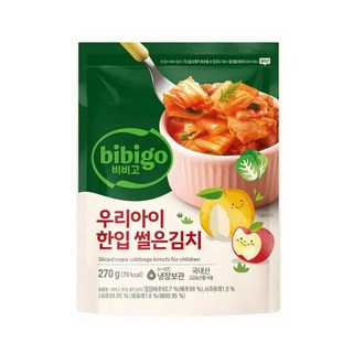 (냉장)[비비고]우리아이한입 썰은김치, 270g, 10개