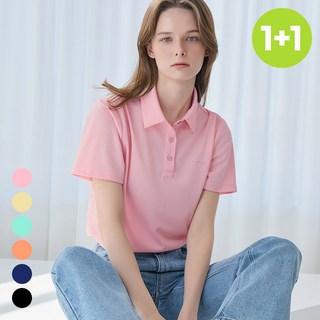 1+1 에버라스트 여성 PK 썸머 티셔츠