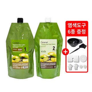 아초아 카라멜 염색약 400ml+염색도구6종, 8GB(매우밝은골드빛갈색), 1개