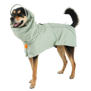 모즈펫 이즈코트 강아지 우비 비옷, 1개, 포그그린