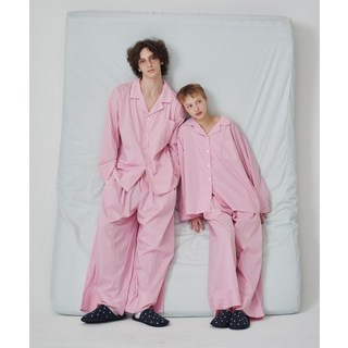 OGGITT uni도미토리 피치리치 스트라이프 파자마 핑크 267691