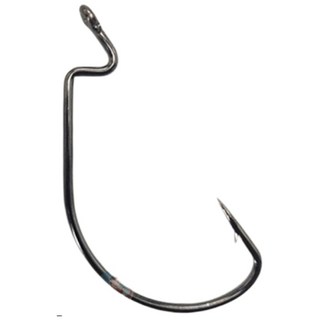 寬腹曲柄鉤10入組，有倒鉤軟蟲鉤，路亞假餌汲頭鉤, 1個, 10個裝