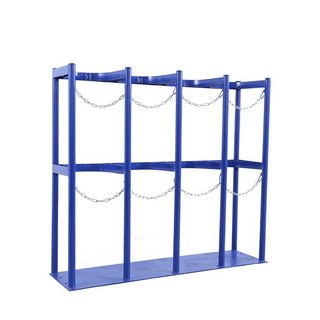 가스통 거치대 고압용기 상품 고정대 보관함 가스통거치대, 8L-10L 진한 파란색 흰색 병 4개