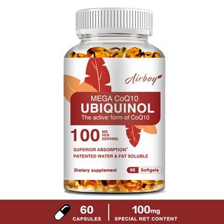 Airboy MEGA CoQ10 Ubiquinol 軟膠囊 100毫克 120粒, 60g, 1個