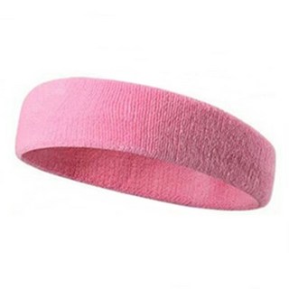 運動吸汗髮帶加厚款 - 男女通用跑步瑜珈運動頭巾/頭帶/髮帶, 粉色, 1個
