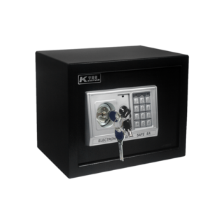 守護者保險箱 台灣出貨 台灣品牌 完整保固 密碼保險箱 雙鑰匙 保險櫃 保管箱 雙層設計, 黑色