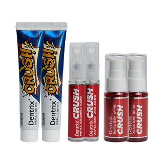 [오늘출발] 동국제약 농축치약 콩알치약 구취제거 덴트릭스 크러쉬 올인원세트 입냄세제거3종세트 (농축치약 60g + 마우스 스프레이 7ml + 농축가글 25ml), 2세트