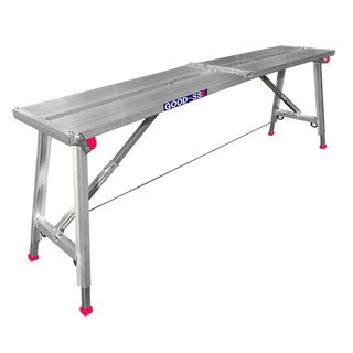 GOOD-SSE 굳세 접이식 우마사다리 300X1600 알루미늄 다리높이조절 도배, 1개