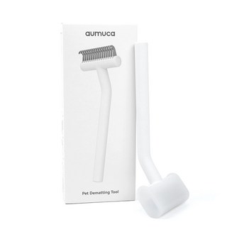 [공식파트너] aumuca 아우무카 반려동물 브러쉬 스마트 케어 장모용 그루밍 브러쉬 강아지 고양이 빗, 화이트, 1개