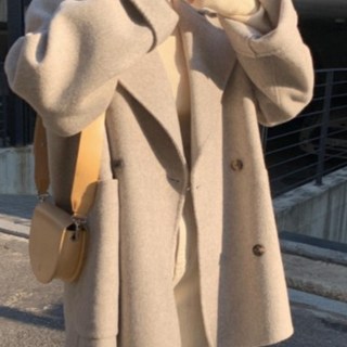 韓-東大門小隻女孩專屬時尚100%羊毛大衣，韓版修身顯瘦，多色可選，展現您的冬季時尚