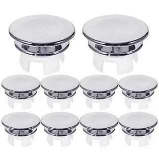 싱크대 오버플로 링 드레인 커버 교체 욕실 주방 싱크대 세척 대야 트림 오버플로 커버 구멍 삽입 라운드, 12pcs, 02 Style F