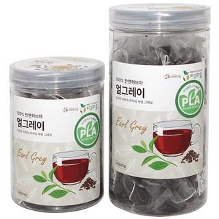 지구마을 얼그레이 옥수수전분 생분해필터 PLA 삼각티백 허브티백차, 1개, 50개입, 1g
