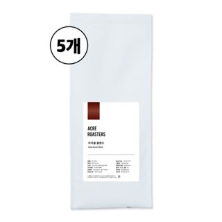 고소한 카카붐 블렌드 원두 커피, 5개, 1kg, 홀빈(분쇄안함)
